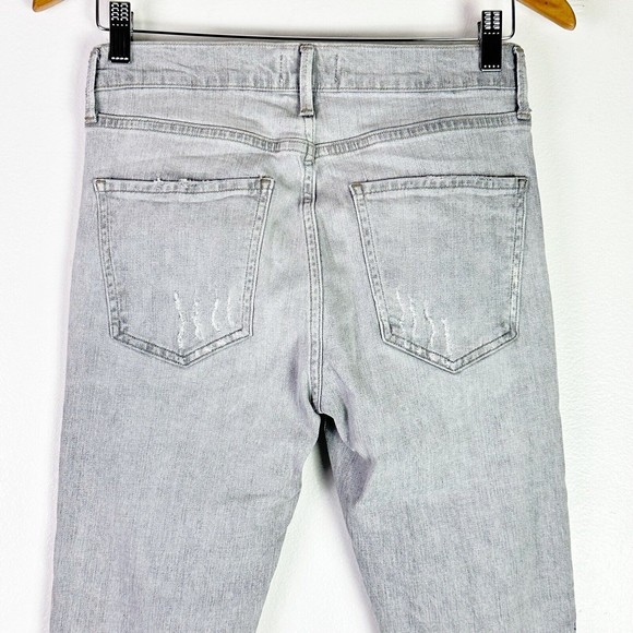 Agolde Sophie Jeans Women's Sz 26 High Rise Skinny Crop Gray Distressed - Picture 12 of 14